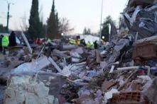 Rubble caused by the earthquake in Turkey 
