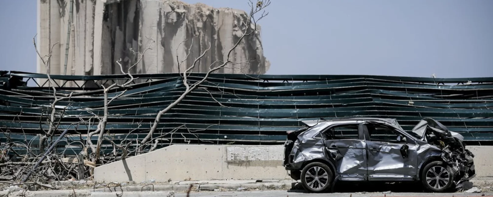Damaged silos in Beirut Port following the August 4 blast