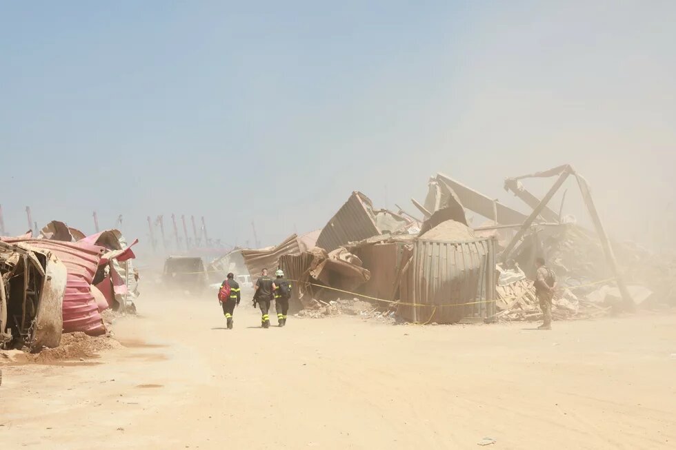 Beirut Port damaged hangars following August 4th balst