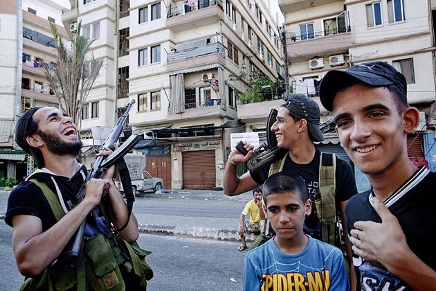 The front line is Syria Street in Tripoli Lebanon - August 2012