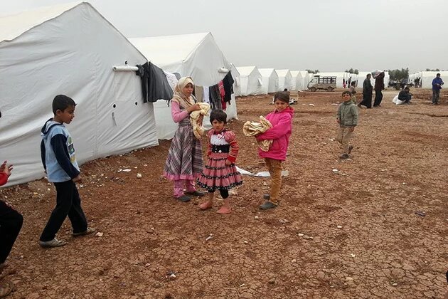 Babunnur Syrian refugee camp in Aleppo