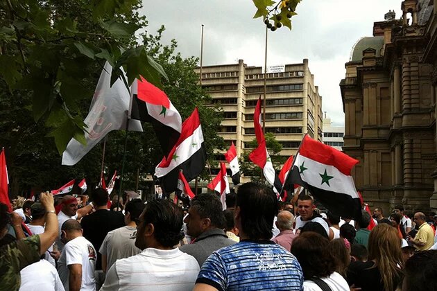 Pro-Assad Rally - Town Hall, Sydney