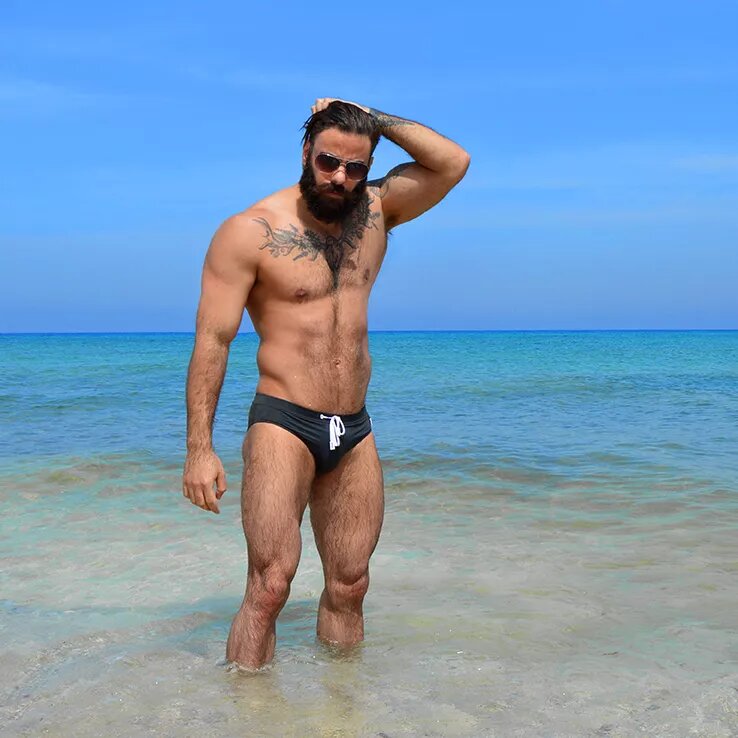 Fashion inappropriate men's swimwear