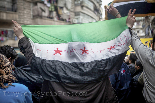 مظتهرة ضدّ نظام الأسد في حلب Demonstration against Assad regime in Aleppo, Syriaمظتهرة ضدّ نظام الأسد في حلب